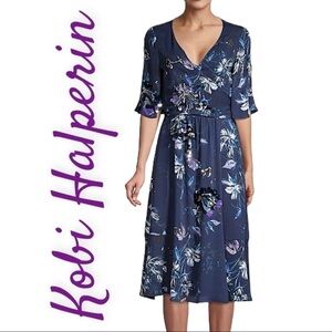 NWT KOBI HALPERIN Maria 2 Piece Floral Silk Midi Dress & Cropped Shrug, Various